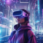 Colorful digital illustration representing Dixkidzoz, featuring creative icons and community symbols in a vibrant, futuristic online environment.