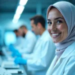 RPDJAFUD concept illustration showing innovative technology and teamwork in a modern workspace.