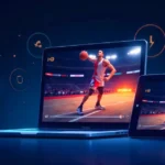 Crackstreams 2.0 interface showing live sports streaming on a laptop