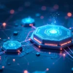 SOA OS23 framework diagram showing interconnected microservices with event-driven processing and intelligent orchestration mesh