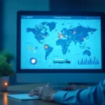 Modern procurement solutions dashboard showing supplier management and cost optimization tools for businesses