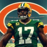 Davante Adams in Packers jersey rejecting Chicago Bears as he takes a swipe at the Bears during interview