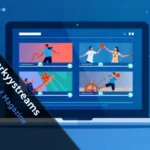 Markyystreams sports streaming platform interface showing free live games with security warning icons