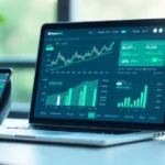 MyFastBroker trading platforms dashboard showing real-time stock charts and trading interface for beginners and experienced