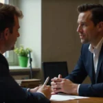 Person using laptop to search MyLawyer360 platform for qualified lawyers with attorney profiles and legal consultation options visible