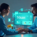 Entrepreneur using Troozer com to find digital tools and compare prices for smart online growth.