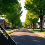 Tree-lined street in Southeast Walla Walla showing properties near 2226 SE 11th Walla Walla WA with spacious yards and established homes