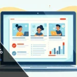 Courseto online learning platform review showing laptop with course interface and student evaluating options