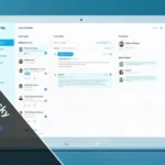 Konversky unified workspace interface with messaging, task management, and video call features displayed for team collaboration