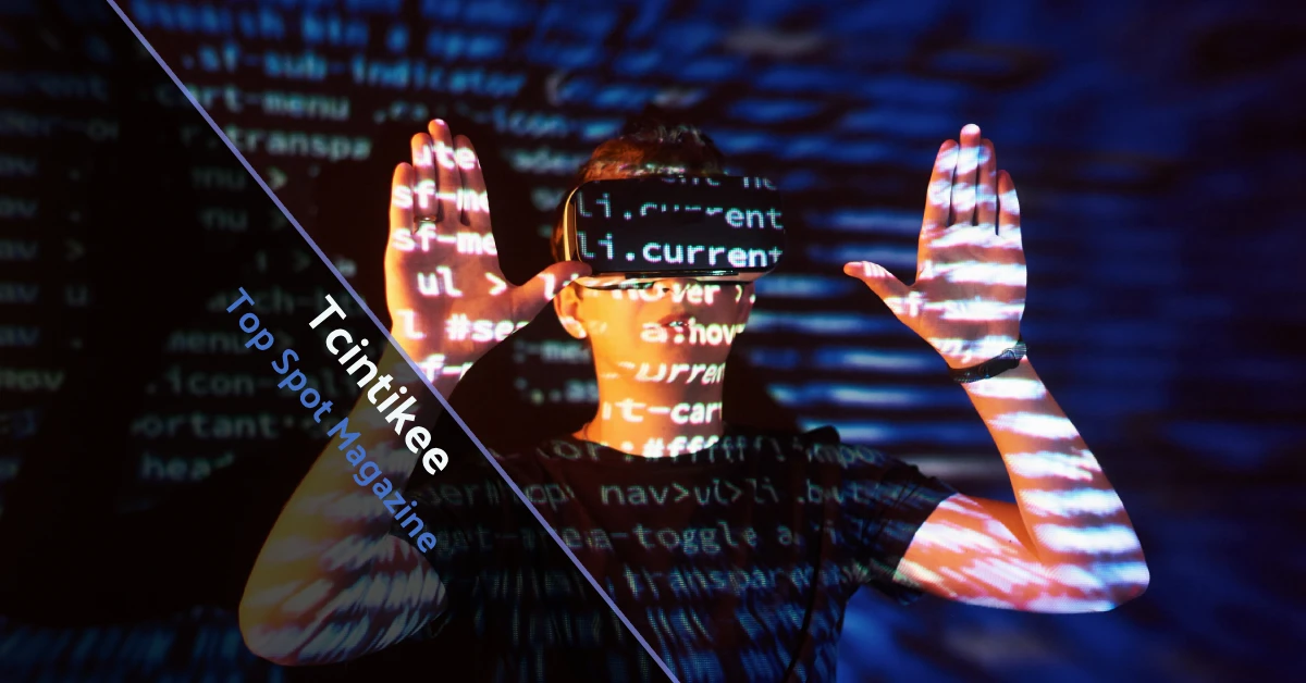 Holographic screen showing the mysterious Tcintikee trend with glitch effects and social media chaos.