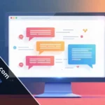 Browser-based chat platform interface showing real-time messaging for live events and streams without downloads