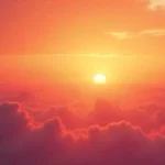 Coelocaliente meaning warm celestial sky with golden sunset colors and ambient warmth representing lifestyle philosophy