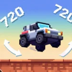 Do a barrel roll 2 times tutorial showing Drive Mad game vehicle performing double flip stunt in mid-air