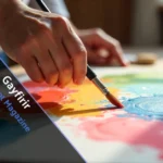 Gayfirir community members collaborating on creative art project promoting LGBTQ+ identity and self-expression together