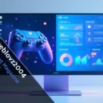 Greblovz2004 platform interface with gaming and professional collaboration tools on modern device screen