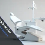 Modern hygienstolar shower chair with stainless steel frame and antimicrobial seat in accessible bathroom setting