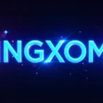 Kingxomiz digital branding concept illustration with futuristic typography and modern tech design elements for online identity.