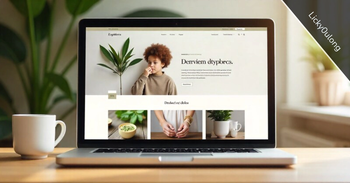 licky0ulong platform interface showing clean design and user-friendly layout on laptop screen