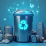 AI-powered waste sorting smart bin using computer vision to identify and sort recyclable materials automatically