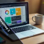 Meaimee 3 content creator workspace with laptop and creative tools on desk