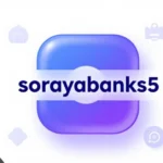 Sorayabanks5 username displayed on smartphone screen surrounded by social media icons and digital identity symbols