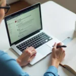 Beginner blogger starting first blog on Blogsternation.com with step-by-step guide and SEO tools