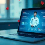 Health Threetrees Com VN platform review showing Vietnamese telemedicine interface with verification and safety warning symbols