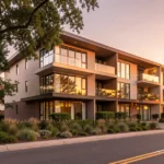 7080 Highway 61 Apt 102 exterior view showing contemporary architecture and green surroundings.