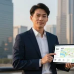 Aaron Gaun Real Estate entrepreneur reviewing InvestorLift analytics dashboard for smarter property investment decisions.