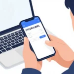 Person checking dtcoralbsel charge on bank statement using smartphone with PayPal transaction visible