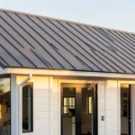 Modern Metal Pewter Roof installed on a contemporary home with clean lines and a soft gray finish.