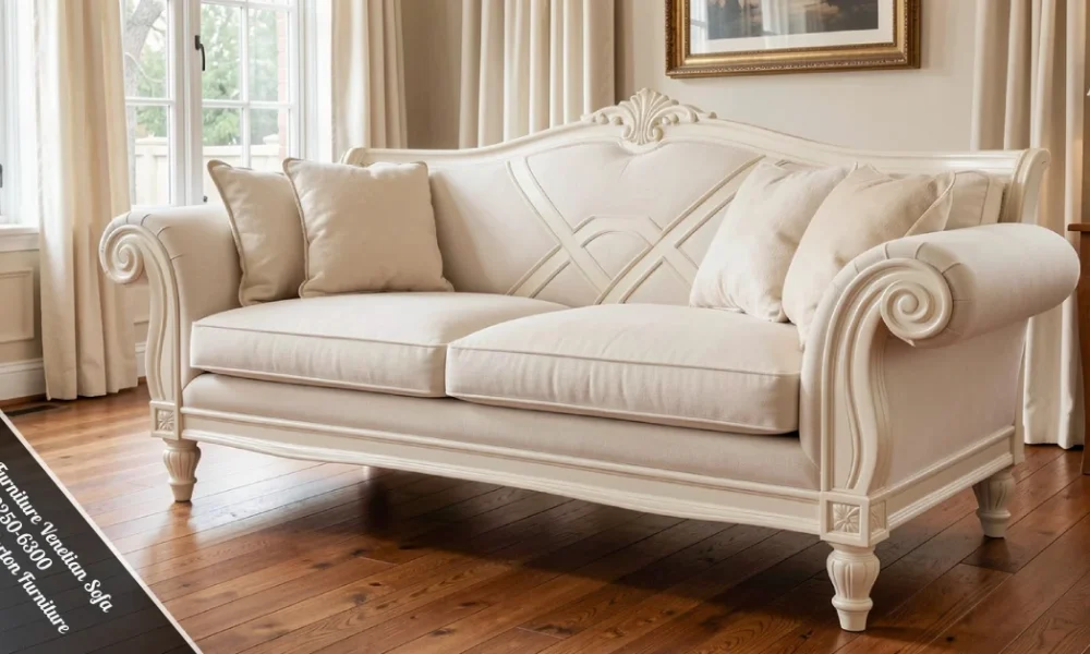 Chair Furniture Venetian Sofa 2250-6300 at Howard Lorton Furniture in a formal living room setting.