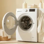 Criterion Washer Reviews – top load vs front load comparison in a home laundry room setting.