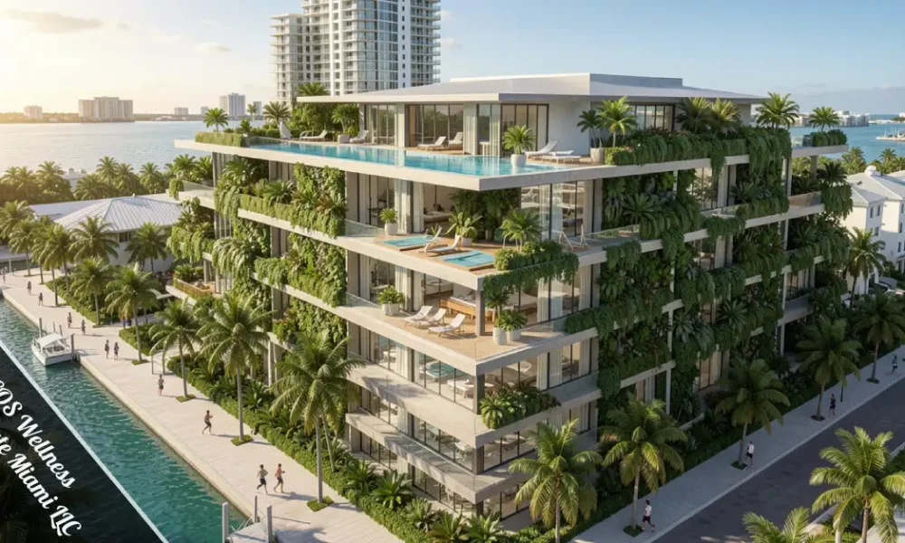 Sunset Harbour Miami wellness real estate investment by EOS Wellness Real Estate Miami LLC at 1771 West Avenue waterfront location.