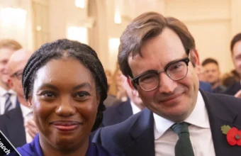 Hamish Badenoch and Kemi Badenoch at a Conservative Party event