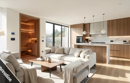 2026 Home Renovation Trends - modern kitchen design with island, natural lighting, and contemporary finishes