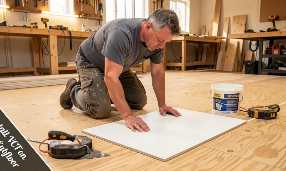 Install VCT on wood subfloor step-by-step guide with tools and plywood underlayment