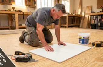 Install VCT on wood subfloor step-by-step guide with tools and plywood underlayment