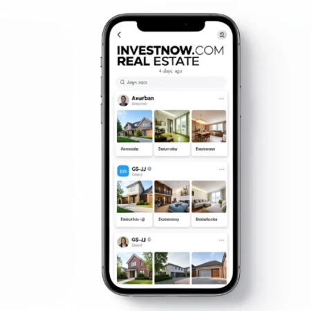 Invest1now.com Real Estate platform dashboard displaying property analytics and investment tools for smart decision making