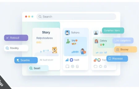 Literotica tags system showing story labels and search filters on a content browsing screen
