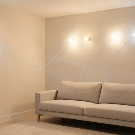 M0therearf smart home system connecting lights, thermostat, and security devices in one platform