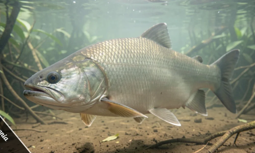 Piragnia fish swimming underwater in the Amazon river basin