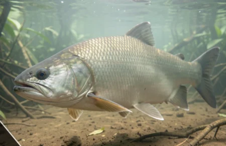 Piragnia fish swimming underwater in the Amazon river basin