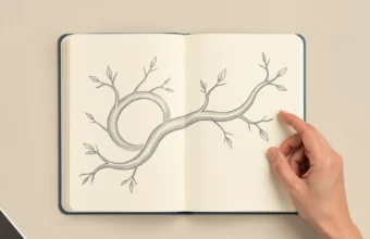 Person writing in a notebook using the Plangud mindset to map out a flexible creative thinking plan