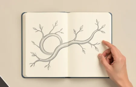 Person writing in a notebook using the Plangud mindset to map out a flexible creative thinking plan