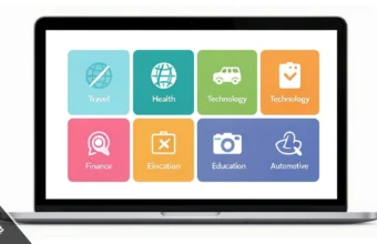 Flagbeez com multi-niche blog platform showing travel health tech and finance categories