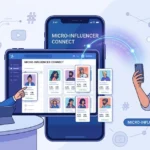 Hashoff influencer marketing platform dashboard showing brand and micro-influencer connection interface