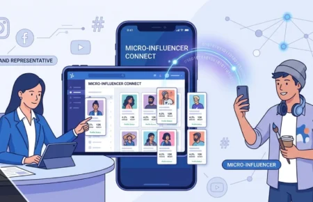 Hashoff influencer marketing platform dashboard showing brand and micro-influencer connection interface