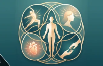 Orgasamtrix holistic wellness concept showing mind body and emotional balance connected in a matrix