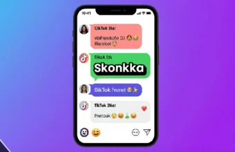A phone screen showing the word Skonkka in social media comments representing viral slang trending on TikTok